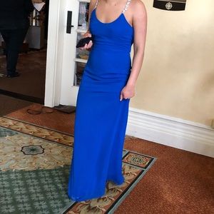 David’s Bridal Royal Cobalt Blue Dress. Worn once!